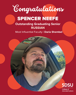Congratulations Spencer Neefe. Man wearing with with beard